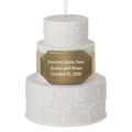 Wedding Cake Ceramic Personalized Ornament, Custom Text
