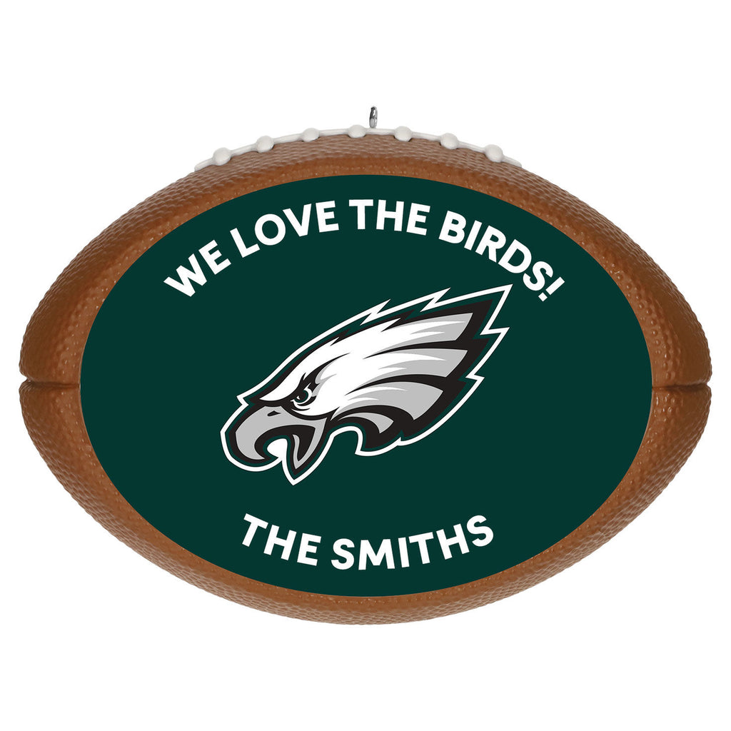 NFL Philadelphia Eagles Football Personalized Ornament, Custom Text