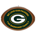 NFL Green Bay Packers Football Personalized Ornament, Custom Text