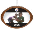 NFL Pittsburgh Steelers Football Personalized Ornament, Custom Photo and Text