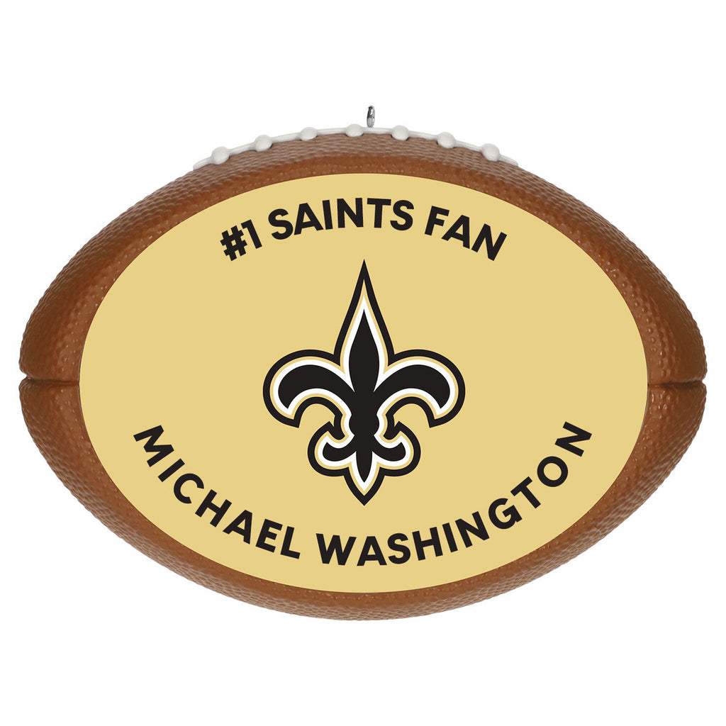 NFL New Orleans Saints Football Personalized Ornament, Custom Text