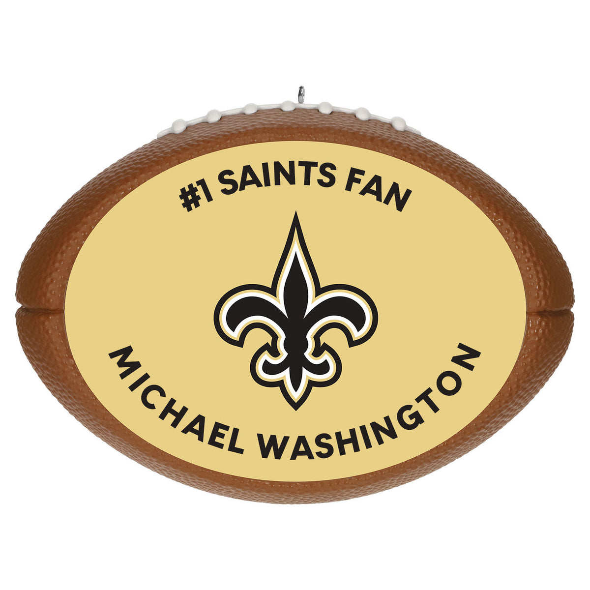 NFL New Orleans Saints Football Personalized Ornament, Custom Text