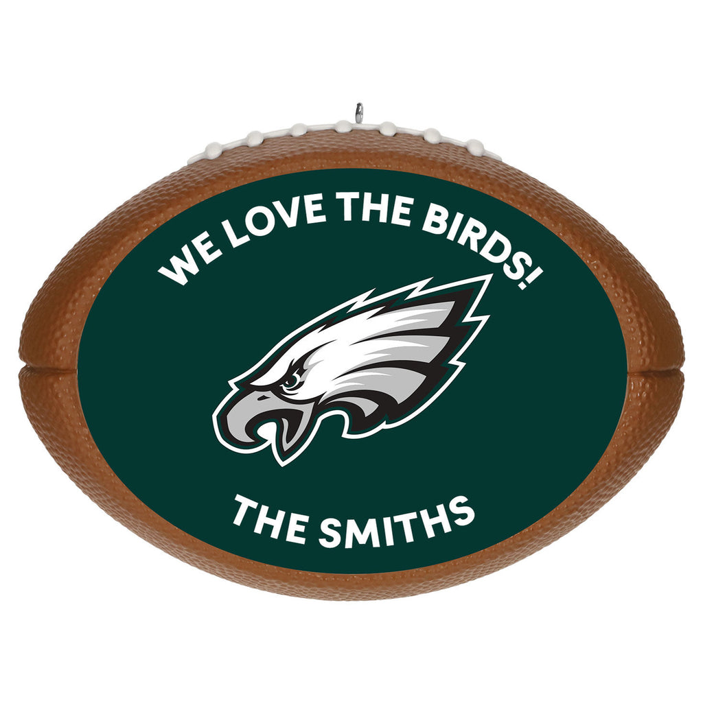 NFL Philadelphia Eagles Football Personalized Ornament, Custom Text
