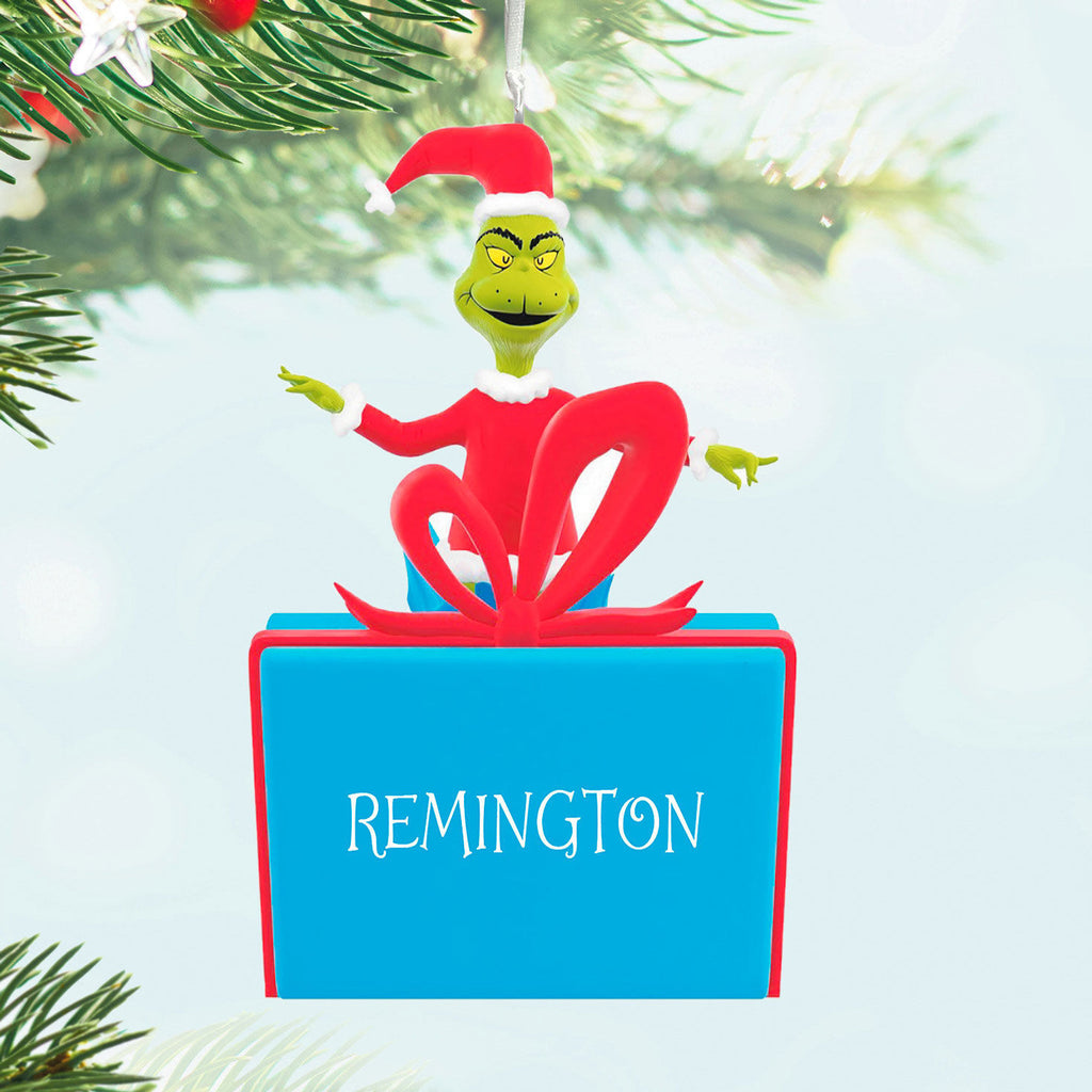 Dr. Seuss's How the Grinch Stole Christmas!™ on Present Personalized Ornament, Custom Text