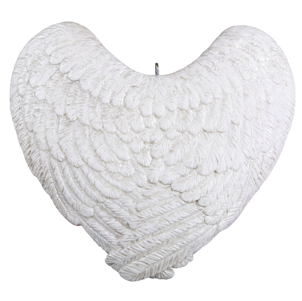 Forever Loved Memorial Heart and Angel Wings Personalized Ornament, Custom Photo
