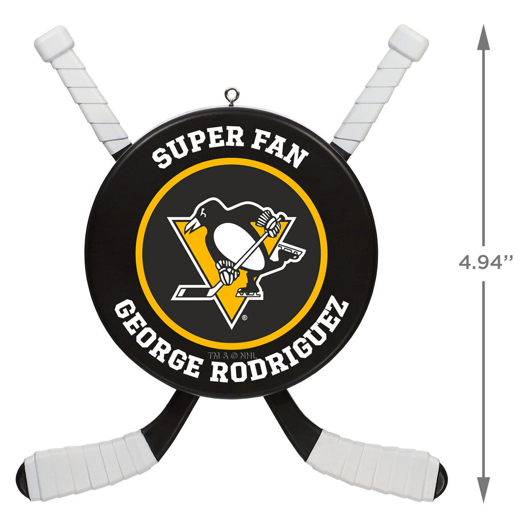 NHL Pittsburgh Penguins® Hockey Personalized Ornament, Custom Text