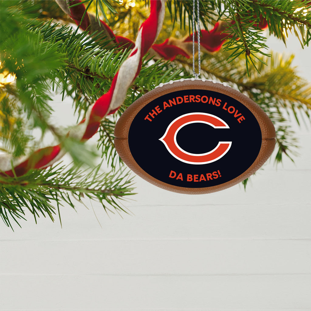 NFL Chicago Bears Football Personalized Ornament, Custom Text